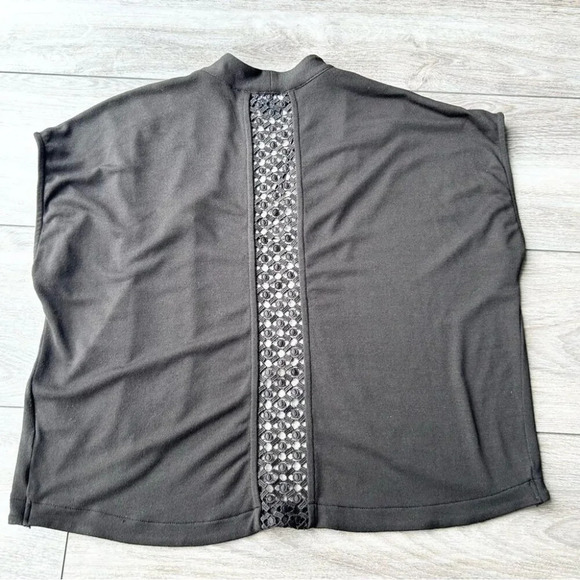 Michel Studio Collection Black Sleeveless Sweater Cardigan - Picture 9 of 10